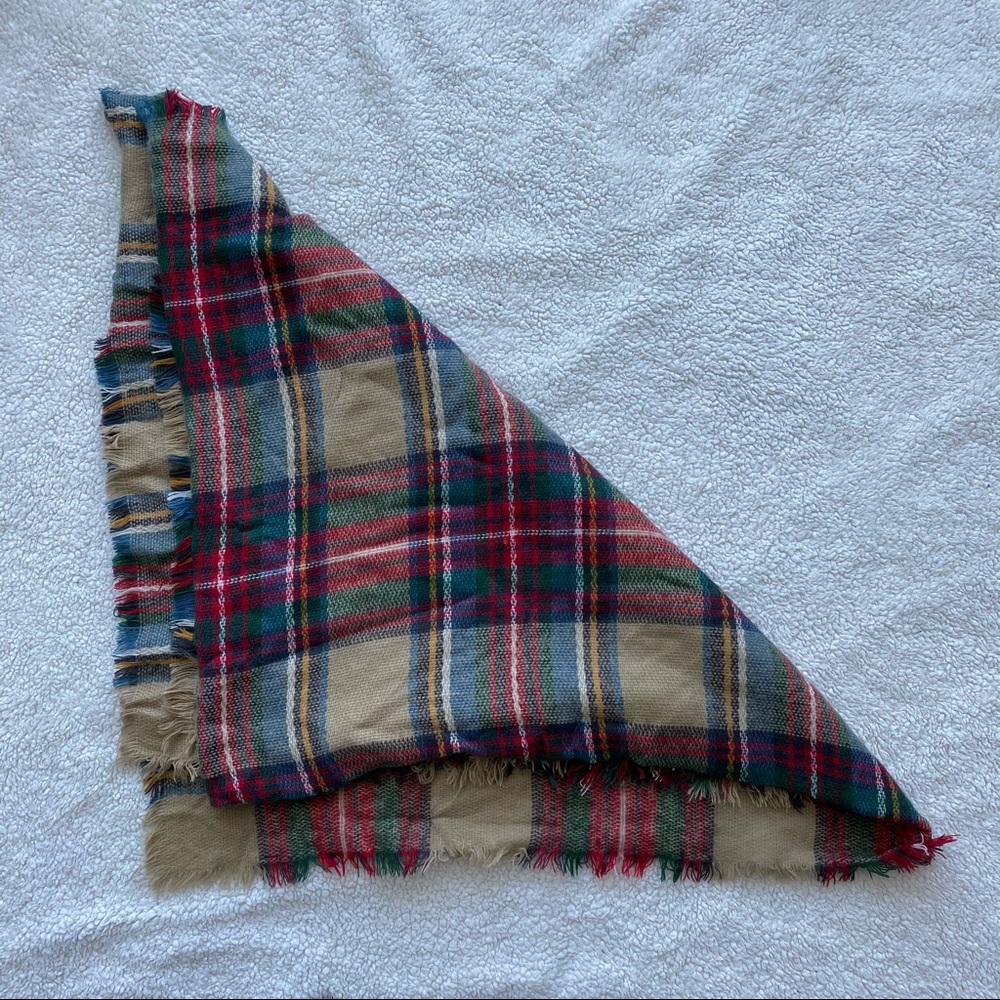 Plaid Blanket Scarf (Large)